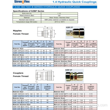 Hydraulic Quick Coupling ISO7241B